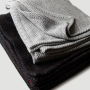 Herringbone Wool Blanket or Large Shawl Scarf for Dual Use